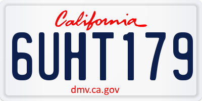 CA license plate 6UHT179