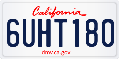 CA license plate 6UHT180