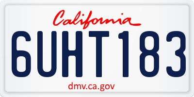 CA license plate 6UHT183