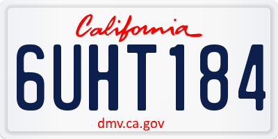 CA license plate 6UHT184