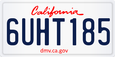 CA license plate 6UHT185
