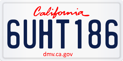 CA license plate 6UHT186