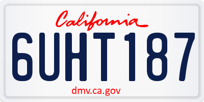 CA license plate 6UHT187