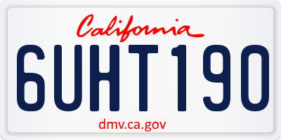 CA license plate 6UHT190