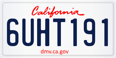 CA license plate 6UHT191