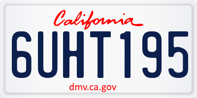 CA license plate 6UHT195