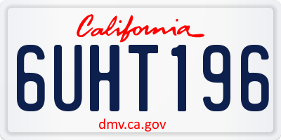 CA license plate 6UHT196
