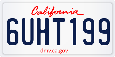 CA license plate 6UHT199