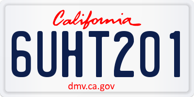 CA license plate 6UHT201