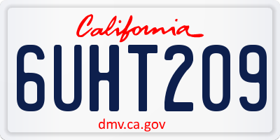 CA license plate 6UHT209