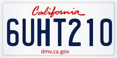 CA license plate 6UHT210