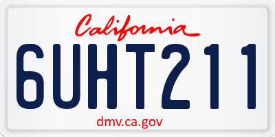 CA license plate 6UHT211