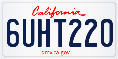 CA license plate 6UHT220