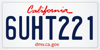 CA license plate 6UHT221
