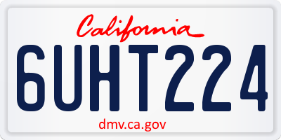 CA license plate 6UHT224