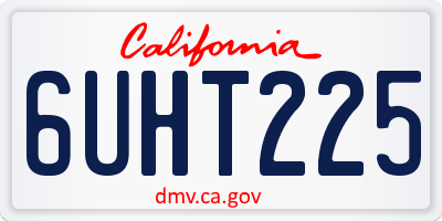 CA license plate 6UHT225