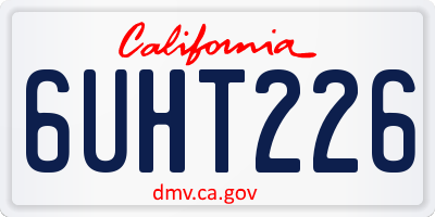 CA license plate 6UHT226