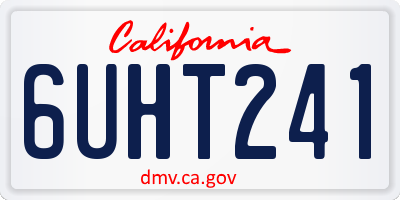 CA license plate 6UHT241