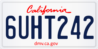 CA license plate 6UHT242
