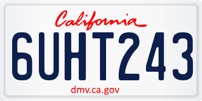 CA license plate 6UHT243