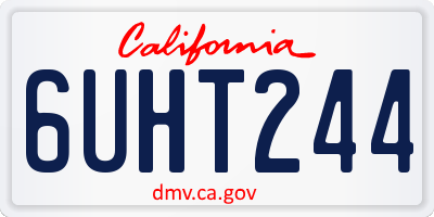 CA license plate 6UHT244