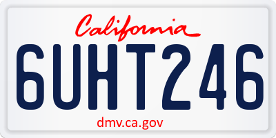CA license plate 6UHT246