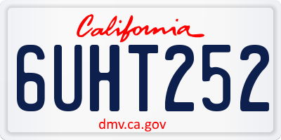 CA license plate 6UHT252