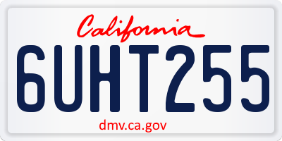 CA license plate 6UHT255