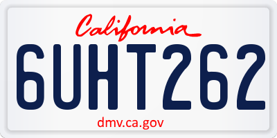 CA license plate 6UHT262