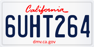 CA license plate 6UHT264