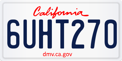 CA license plate 6UHT270