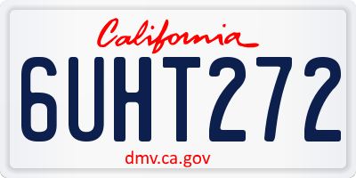CA license plate 6UHT272