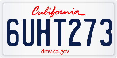 CA license plate 6UHT273