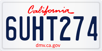 CA license plate 6UHT274