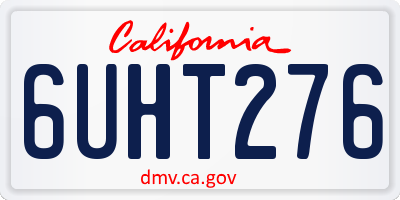 CA license plate 6UHT276
