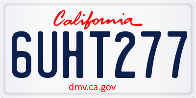 CA license plate 6UHT277