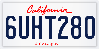 CA license plate 6UHT280