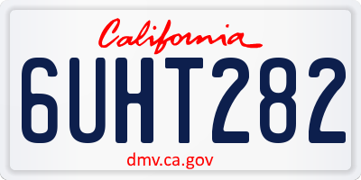 CA license plate 6UHT282