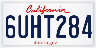 CA license plate 6UHT284