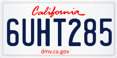 CA license plate 6UHT285