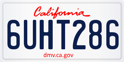 CA license plate 6UHT286