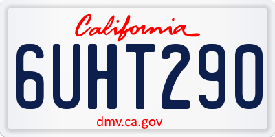 CA license plate 6UHT290