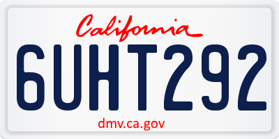 CA license plate 6UHT292