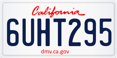 CA license plate 6UHT295