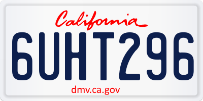 CA license plate 6UHT296