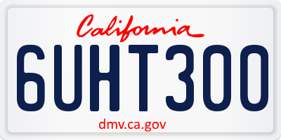 CA license plate 6UHT300