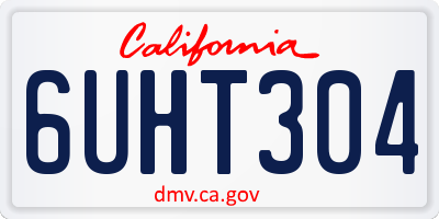 CA license plate 6UHT304