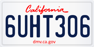 CA license plate 6UHT306