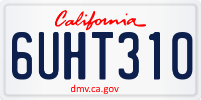 CA license plate 6UHT310