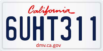 CA license plate 6UHT311
